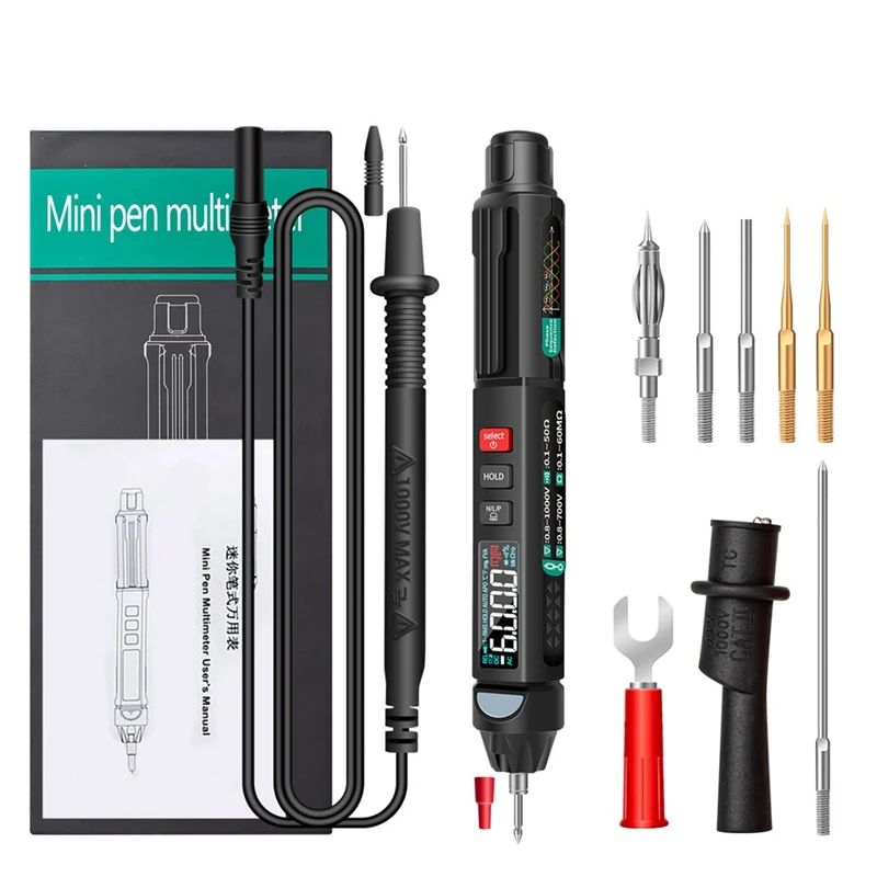 ANENG A3008 Digital 6000 Counts Intelligent Professional Multimeter Sensor Pen Tester Current Meter Non-Contact Voltmeter
ANENG A3008 Digital 6000 Counts Intelligent Professional Multimeter Sensor Pen Tester Current Meter Non-Contact Voltmeter