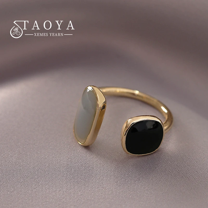 2022 New Vintage Morandi Two-Color Enamel Stitched Open Rings For Woman Elegant Fashion Jewelry Party Girl's Luxury Accessories
2022 New Vintage Morandi Two-Color Enamel Stitched Open Rings For Woman Elegant Fashion Jewelry Party Girl's Luxury Accessories
