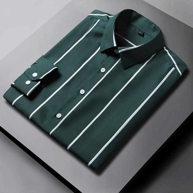 Non-Iron Striped Men Business Shirts Long Sleeve Regular Fit Good Quality 100%Cotton Mens Dress Shirt Formal Casual New
Non-Iron Striped Men Business Shirts Long Sleeve Regular Fit Good Quality 100%Cotton Mens Dress Shirt Formal Casual New