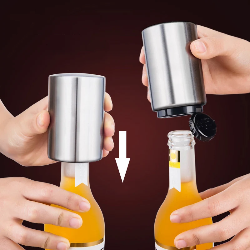 Portable 2021 Automatic Bottle Opener Stainless Steel Push Down Wine Beer Openers Practical Kitchen Accessories
Portable 2021 Automatic Bottle Opener Stainless Steel Push Down Wine Beer Openers Practical Kitchen Accessories