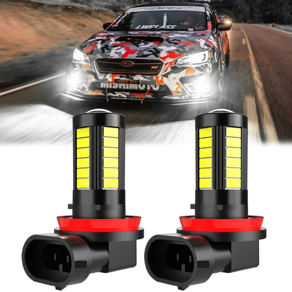 2Pcs H8 H11 H16 LED Bulbs 9006 HB4/9140 9145 H10 for Car Fog DRL Light Bulbs 33SMD Super Bright 1300lm 6000k White
2Pcs H8 H11 H16 LED Bulbs 9006 HB4/9140 9145 H10 for Car Fog DRL Light Bulbs 33SMD Super Bright 1300lm 6000k White