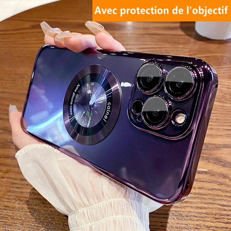 UTOPER Luxury Plating Logo Hole Magsafe Case For iPhone 14 13 11 12 Pro Max XS Max X XR 7 8 Plus SE 2020 Magnetic Silicone Cover 
UTOPER Luxury Plating Logo Hole Magsafe Case For iPhone 14 13 11 12 Pro Max XS Max X XR 7 8 Plus SE 2020 Magnetic Silicone Cover