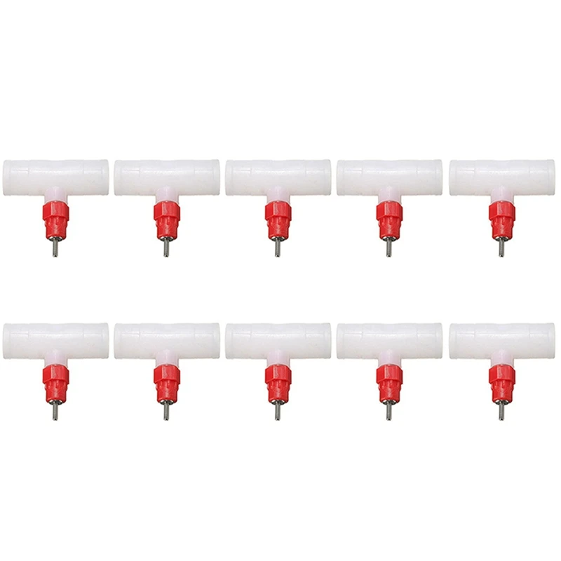 Chicken Nipples Tee Fittings - Fully Automatic Poultry Waterers Kit Chicken Water Drinker 40 Pack
Chicken Nipples Tee Fittings - Fully Automatic Poultry Waterers Kit Chicken Water Drinker 40 Pack