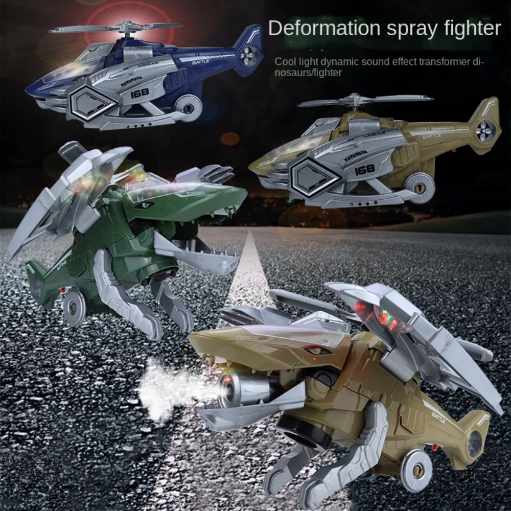 Deformation Spray Fighter Dinosaur Toy Driving Light Sound Effect Aircraft Model Children's Electric Toy for Boy
Deformation Spray Fighter Dinosaur Toy Driving Light Sound Effect Aircraft Model Children's Electric Toy for Boy