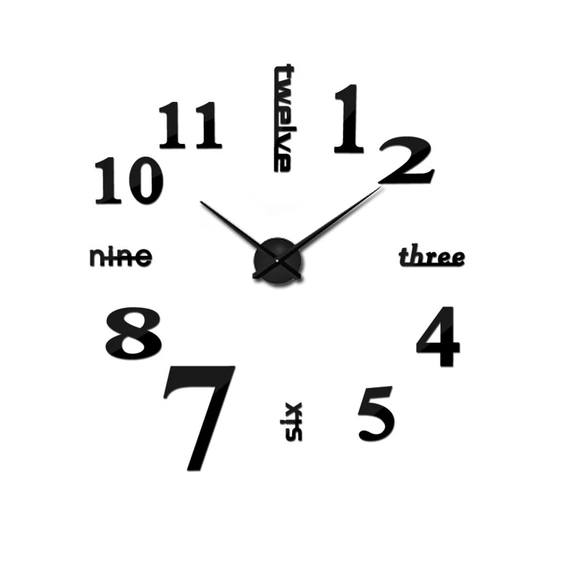 3d Digital Wall Clock Face Number Set Quiet Black Kitchen Wall Watches Home Decor Zegar Scienny Living Room Decoration KK60WC
3d Digital Wall Clock Face Number Set Quiet Black Kitchen Wall Watches Home Decor Zegar Scienny Living Room Decoration KK60WC