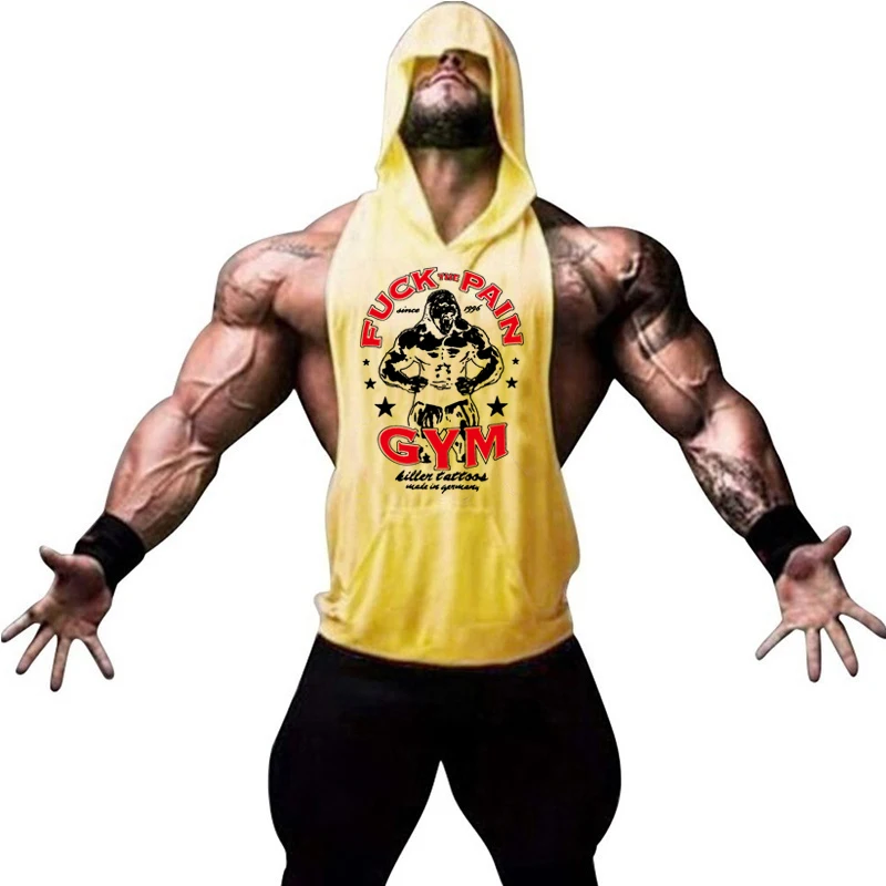 FUCK PAIN Gym Man Sleeveless Shirt Top Brands Bodybuilding Clothes Men's Vest Fitness Clothing T-shirt Singlets Sweatshirt
FUCK PAIN Gym Man Sleeveless Shirt Top Brands Bodybuilding Clothes Men's Vest Fitness Clothing T-shirt Singlets Sweatshirt
