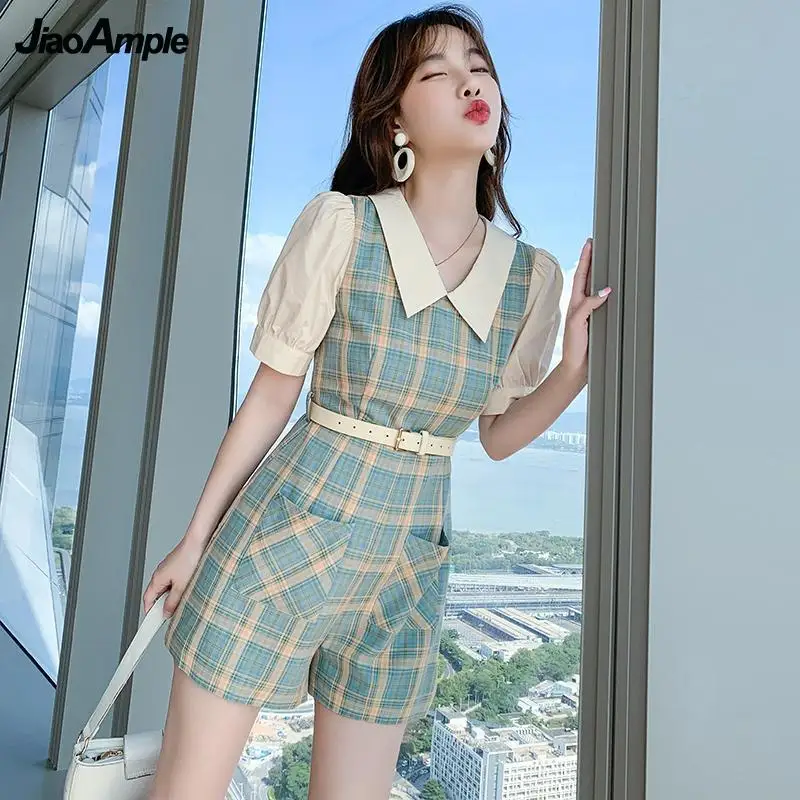 French Vintage Graceful Plaid Jumpsuits Women Summer 2022 Sweet Peter Pan Collar Puff Sleeve Rompers Lady Fashion Playsuits New
French Vintage Graceful Plaid Jumpsuits Women Summer 2022 Sweet Peter Pan Collar Puff Sleeve Rompers Lady Fashion Playsuits New