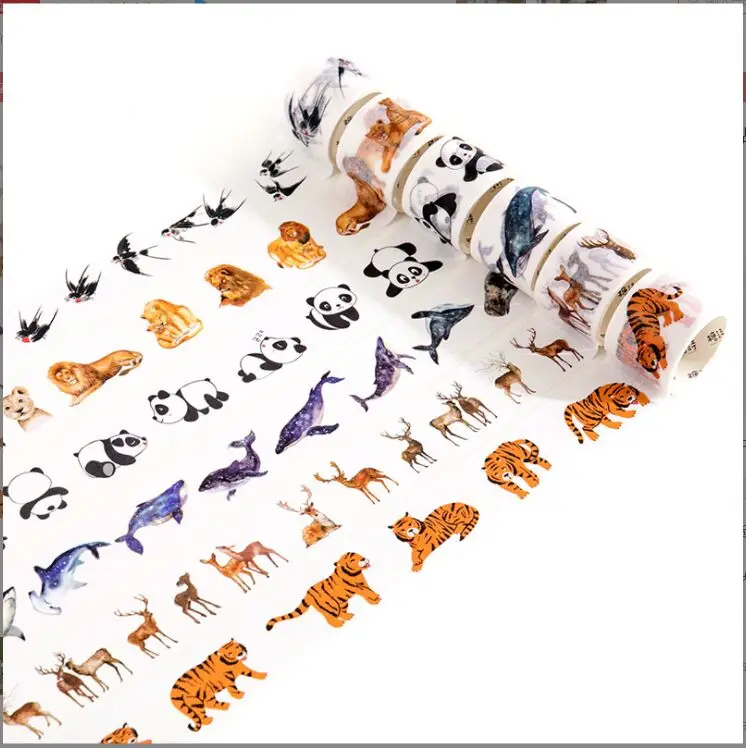 20mm Wide cute animal panda tiger lions elk swallow whale Washi Tape DIY Planner Diary Scrapbooking Album sticker Masking Tape
20mm Wide cute animal panda tiger lions elk swallow whale Washi Tape DIY Planner Diary Scrapbooking Album sticker Masking Tape