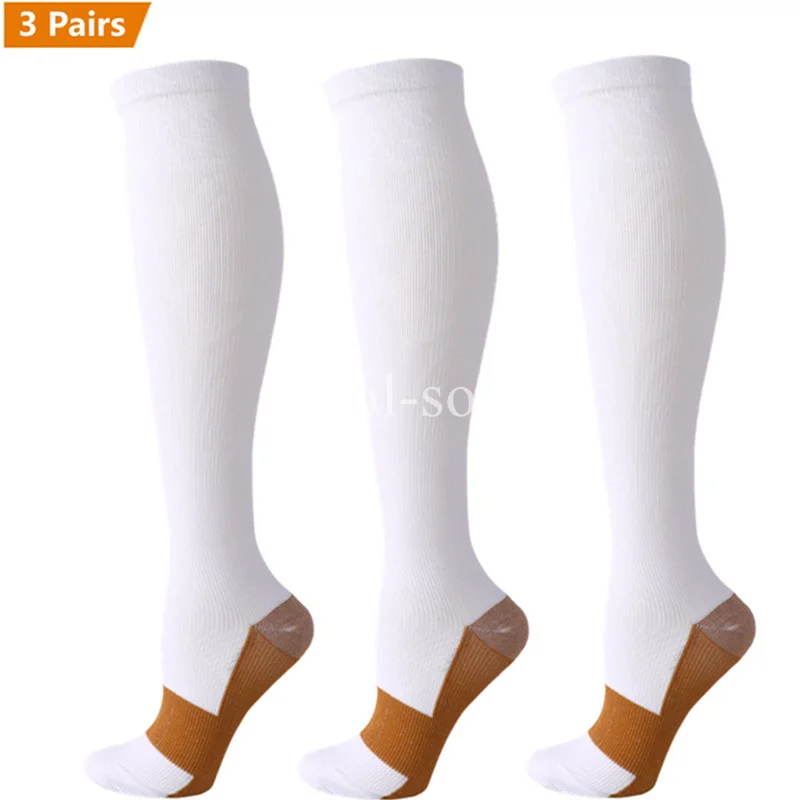 3 Pair Unisex Copper Compression Socks Women Men Anti Fatigue Pain Relief 15-20 MmHg Graduated Compression Stockings Knee High
3 Pair Unisex Copper Compression Socks Women Men Anti Fatigue Pain Relief 15-20 MmHg Graduated Compression Stockings Knee High