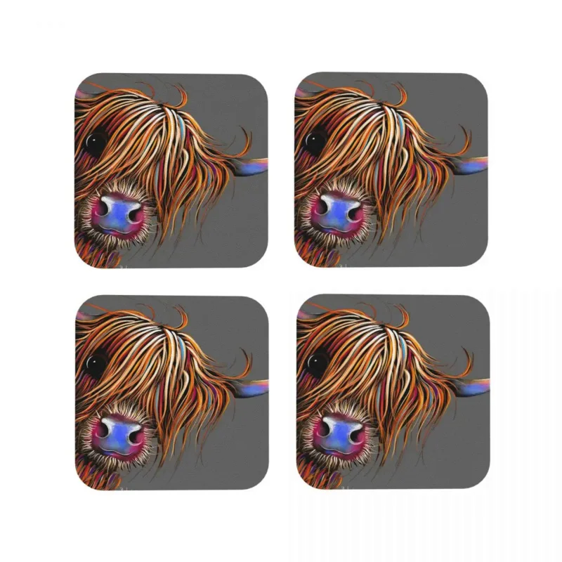 Highland Cow Print Scottish Coasters Coffee Mats Leather Placemats Mug Tableware Decoration & Accessories Pads for Home Kitchen
Highland Cow Print Scottish Coasters Coffee Mats Leather Placemats Mug Tableware Decoration & Accessories Pads for Home Kitchen