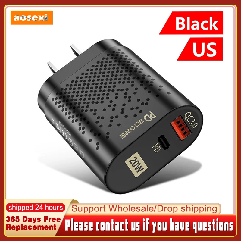 Aosexi PD 20W USB Charger Quick Charge QC 3.0 Fast Phone Wall Charger Adapter For iPhone 13 12 Pro iPad Huawei Xiaomi Samsung
Aosexi PD 20W USB Charger Quick Charge QC 3.0 Fast Phone Wall Charger Adapter For iPhone 13 12 Pro iPad Huawei Xiaomi Samsung