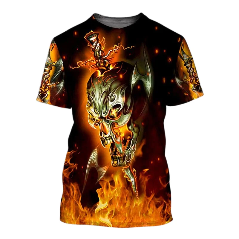 Summer New Men's T-shirt Fashion Skull Theme 3D Men Cool Street Print TShirt Horror Series Tough Short Sleeve Men Large Size Top
Summer New Men's T-shirt Fashion Skull Theme 3D Men Cool Street Print TShirt Horror Series Tough Short Sleeve Men Large Size Top