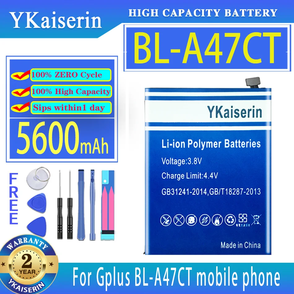 YKaiserin 5600mAh Replacement Battery BL-A47CT For Gplus G plus BLA47CT mobile phone Batteries
YKaiserin 5600mAh Replacement Battery BL-A47CT For Gplus G plus BLA47CT mobile phone Batteries