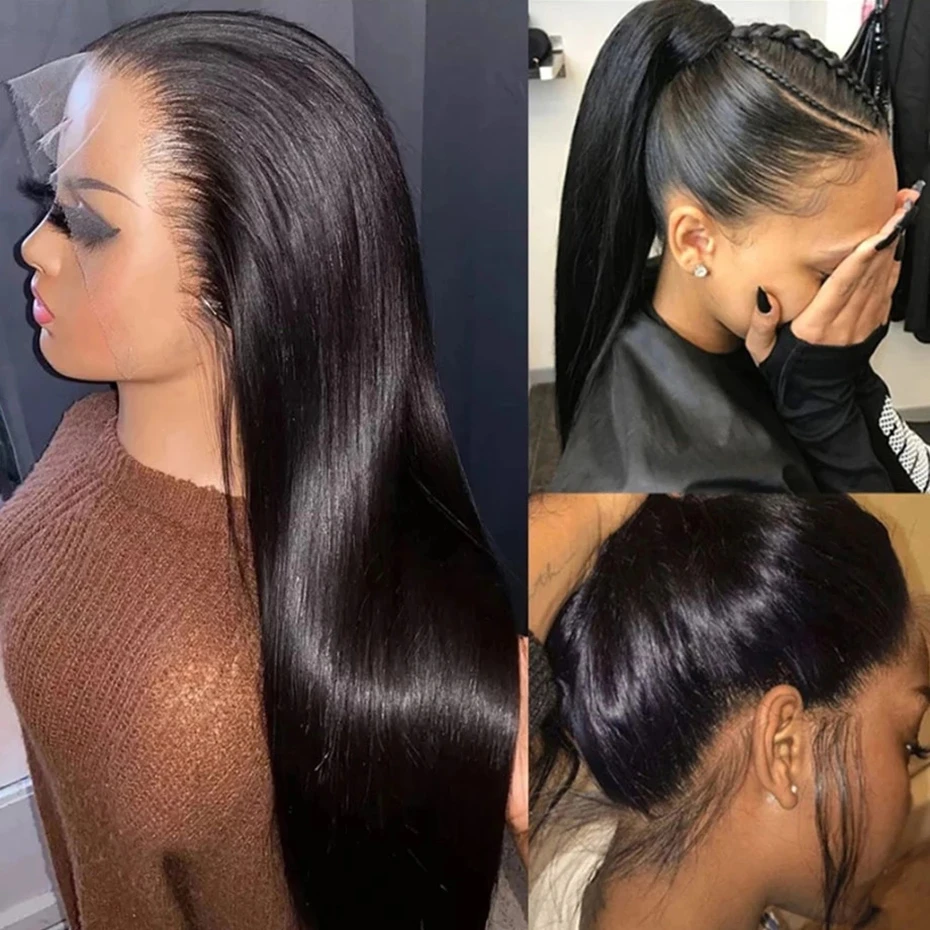 360 Transparent Lace Frontal Wigs Pre Plucked Brazilian Remy Straight 13X4 Lace Front Human Hair Wigs For Black Women Bling Hair
360 Transparent Lace Frontal Wigs Pre Plucked Brazilian Remy Straight 13X4 Lace Front Human Hair Wigs For Black Women Bling Hair