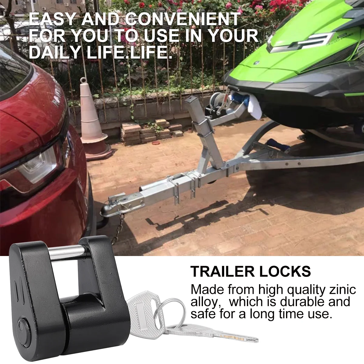 Coupler Trailer Locks Receiver Hitch Tongue Ball Hook Vehicle Zinc Alloy Accessories
Coupler Trailer Locks Receiver Hitch Tongue Ball Hook Vehicle Zinc Alloy Accessories