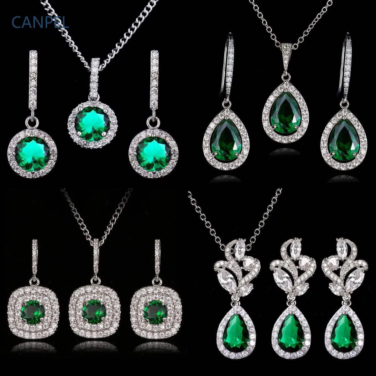 PTQASP Hot Sale Emerald Green Jewelry Sets Women AAA Zircon Crystal Green Earrings Necklace Sets Bridal Wedding Party Birthday
PTQASP Hot Sale Emerald Green Jewelry Sets Women AAA Zircon Crystal Green Earrings Necklace Sets Bridal Wedding Party Birthday