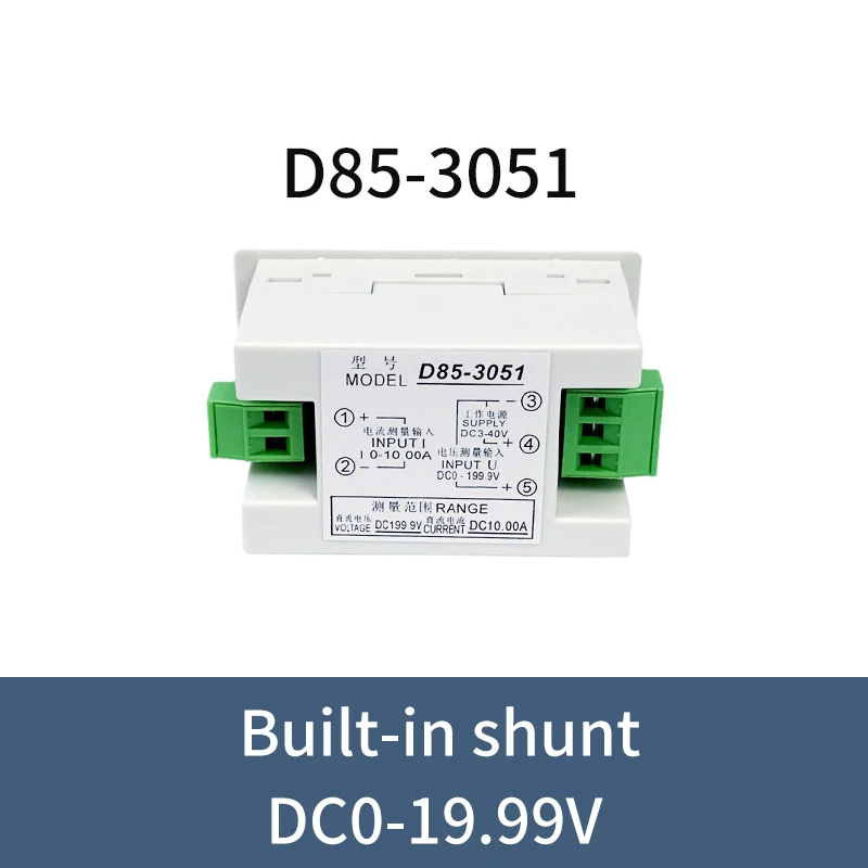 D85-3051 DC12V200V600V10A50A Измеритель напряжения и тока постоянного тока с двойным дисплеем, цифровой дисплей, светодиодный жидкокристаллический
D85-3051 DC12V200V600V10A50A Измеритель напряжения и тока постоянного тока с двойным дисплеем, цифровой дисплей, светодиодный жидкокристаллический