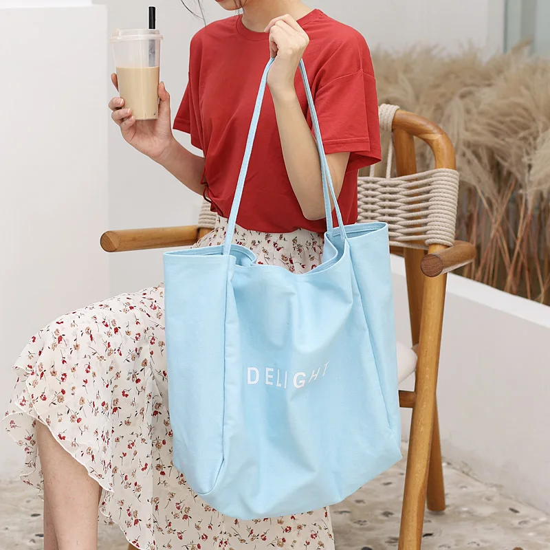 Over Large Candy Color Handbag Women Big Capacity Fabric Canvas Top-handle Bag Female Teenager Student Letter Printing Tote Bag
Over Large Candy Color Handbag Women Big Capacity Fabric Canvas Top-handle Bag Female Teenager Student Letter Printing Tote Bag
