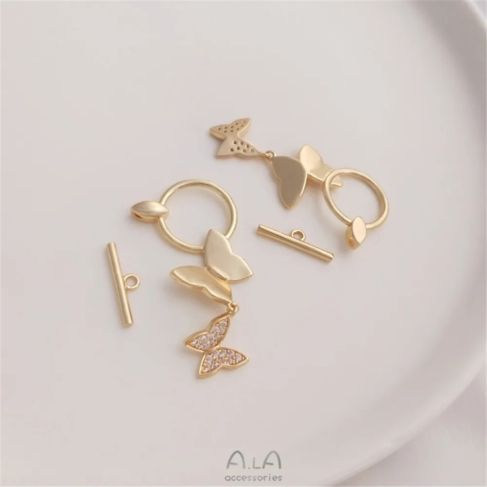 14K gold clad butterfly ot buckle with zirconium inlaid Butterfly Pendant buckle DIY necklace bracelet Jewelry ending buckle
14K gold clad butterfly ot buckle with zirconium inlaid Butterfly Pendant buckle DIY necklace bracelet Jewelry ending buckle