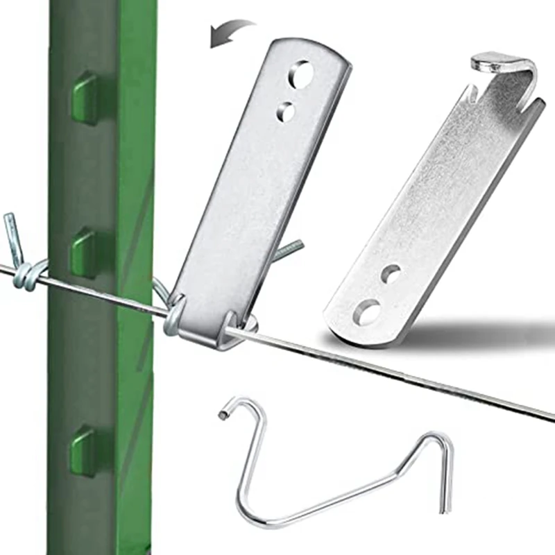 2 Pcs Fence Wire Twister & 10 Pcs T Post Clips, Save Time Barb Wire Fence Tools Silver For Fixing Fence Wire
2 Pcs Fence Wire Twister & 10 Pcs T Post Clips, Save Time Barb Wire Fence Tools Silver For Fixing Fence Wire