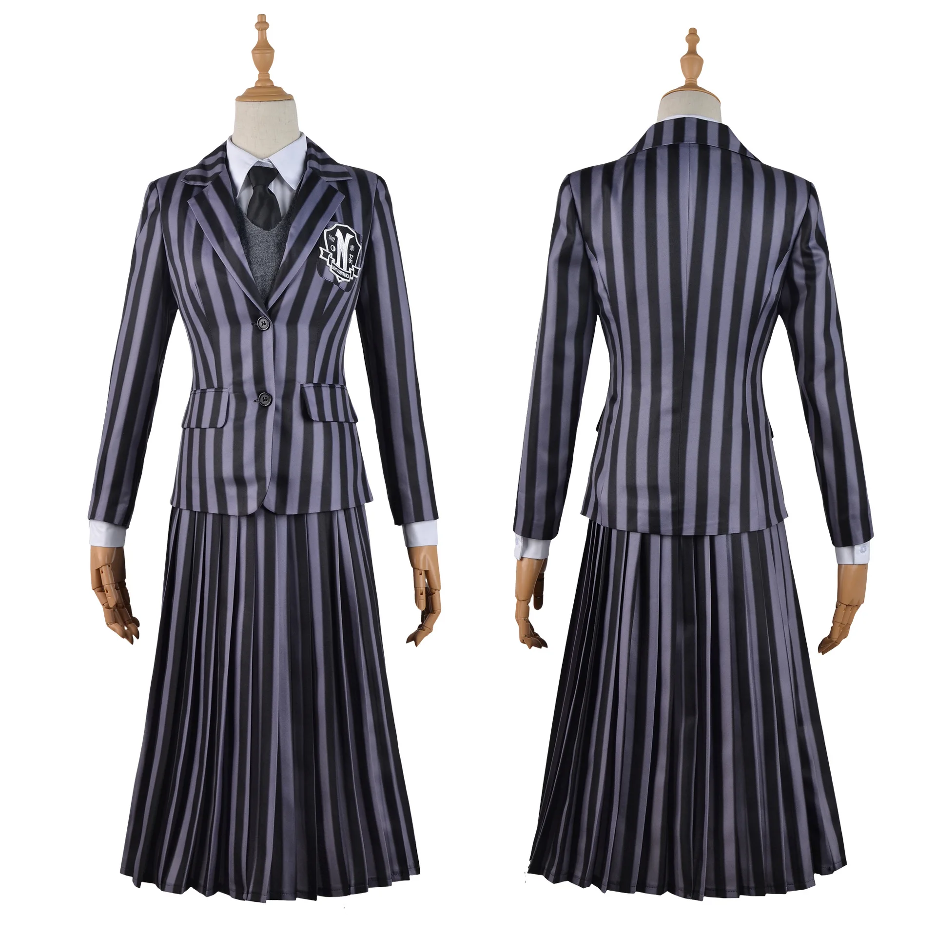 Wednesday Addams Cosplay Costume Dress Schoolgirl Nevermore College School Uniform Halloween Gift For Girls Carnival Party Skirt
Wednesday Addams Cosplay Costume Dress Schoolgirl Nevermore College School Uniform Halloween Gift For Girls Carnival Party Skirt