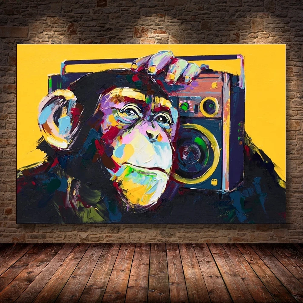Canvas Print Picture Wall Art Rock Music Monkey Paintings Funny Guitar Animal Home Decor Modular Poster For Living Room No Frame
Canvas Print Picture Wall Art Rock Music Monkey Paintings Funny Guitar Animal Home Decor Modular Poster For Living Room No Frame