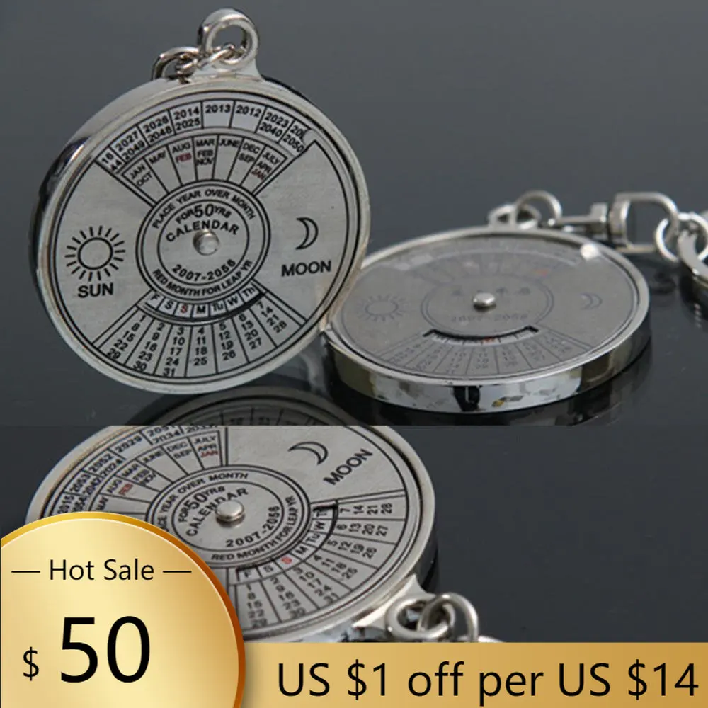 50 Year Calendar Key Chain Mini Metal Ring Compass Keyring Keyfob Hiking Camping Outdoor Sports Survival Tools
50 Year Calendar Key Chain Mini Metal Ring Compass Keyring Keyfob Hiking Camping Outdoor Sports Survival Tools