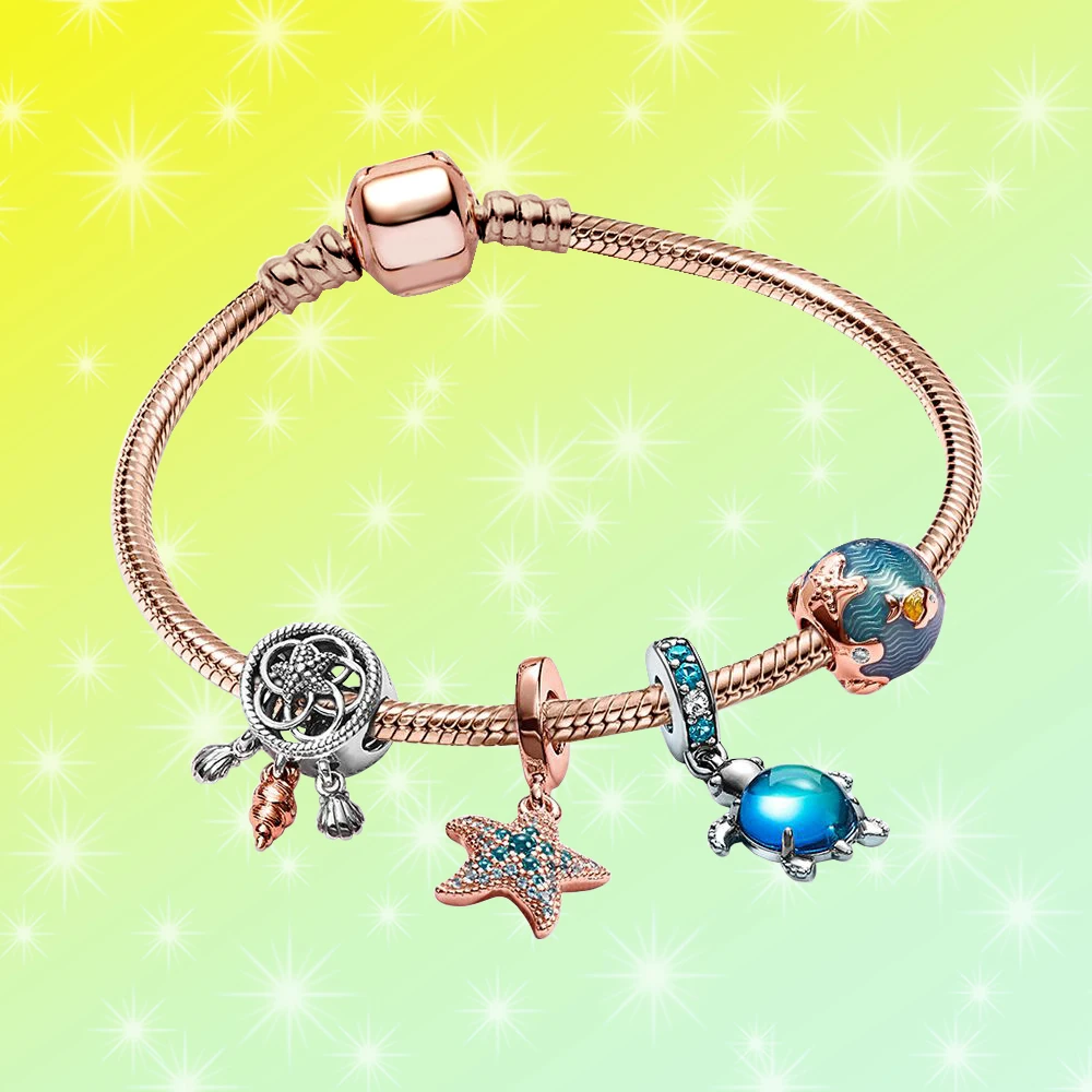 925 Silver Blue Star Shape Pendant Snake Chain Bracelet Fit for Pandora Fashion Banquet DIY Trendy Woman Jewelry Gift
925 Silver Blue Star Shape Pendant Snake Chain Bracelet Fit for Pandora Fashion Banquet DIY Trendy Woman Jewelry Gift