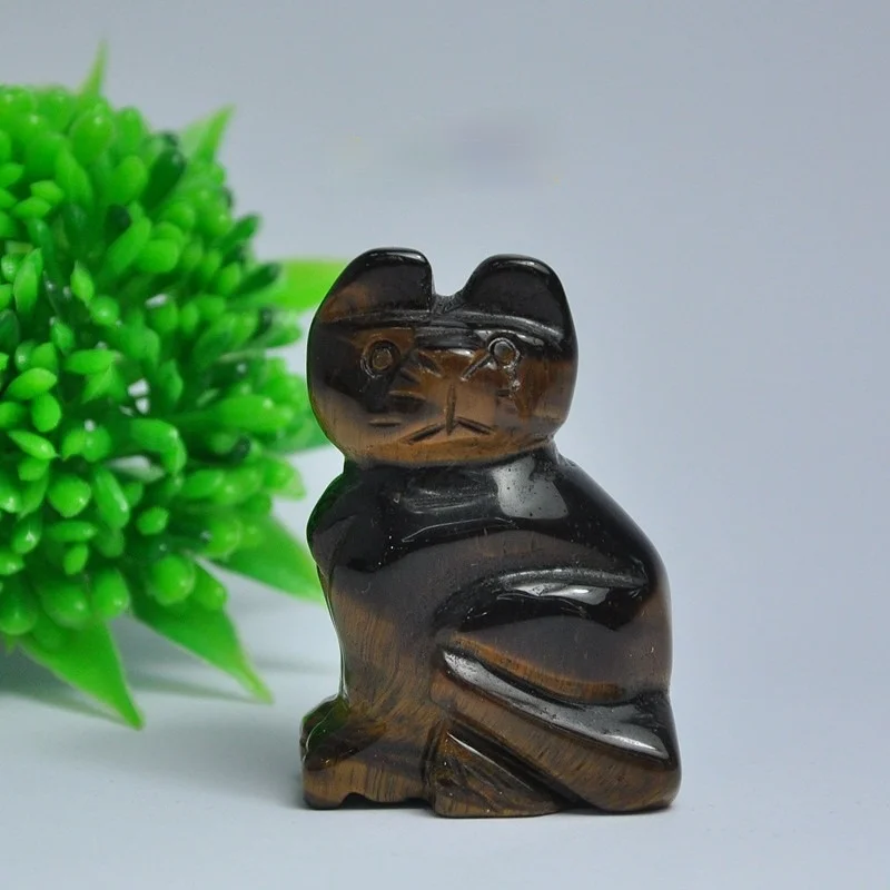 50mm Lucky Cat Statue Natural Crystal Gemstone Healing Reiki Obsidian Tiger Eye Stone Animals Figurines Craft Home Decoration
50mm Lucky Cat Statue Natural Crystal Gemstone Healing Reiki Obsidian Tiger Eye Stone Animals Figurines Craft Home Decoration