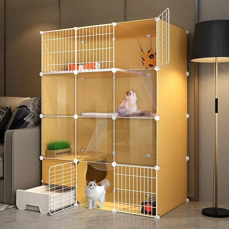 Household Indoor Cat Cages Transparent Cat House Living Room Balcony Pet Cat Fence with Toilet Cat Litter Box Cat Villa Pet Cage
Household Indoor Cat Cages Transparent Cat House Living Room Balcony Pet Cat Fence with Toilet Cat Litter Box Cat Villa Pet Cage