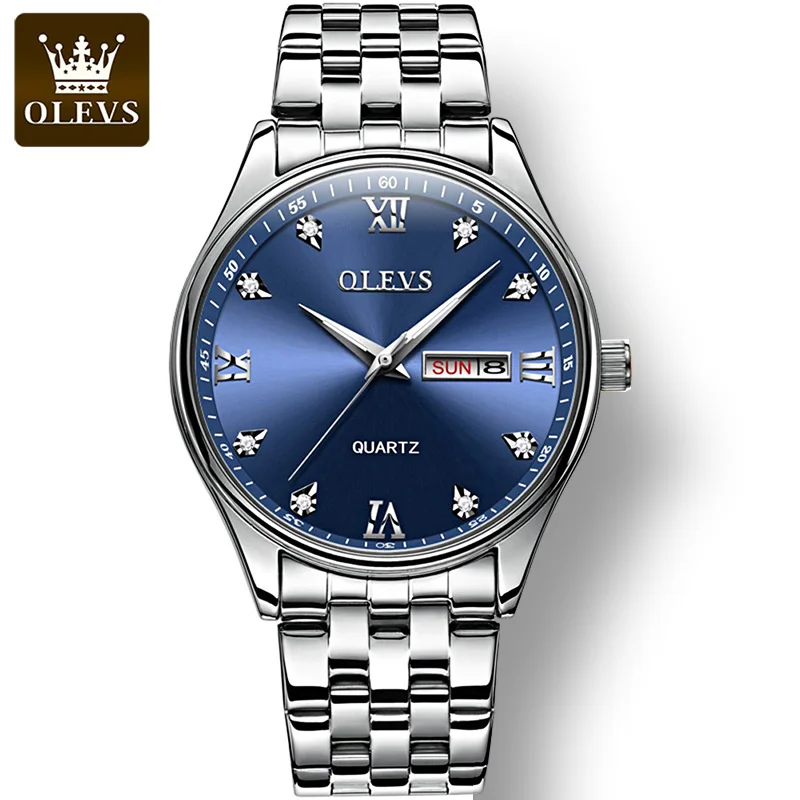 OLEVS 5570 Fashion Quartz Men Wristwatch Great Quality Stainless Steel Strap Waterproof Watch for Men Calendar Week Display 
OLEVS 5570 Fashion Quartz Men Wristwatch Great Quality Stainless Steel Strap Waterproof Watch for Men Calendar Week Display