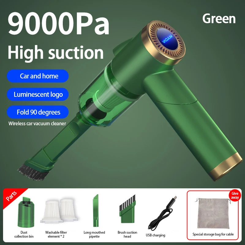 Q8 9000Pa Strong Suction Car Vacuum Cleaner Wireless Folding LED Light Hand-held Portable Car Home Dual Usage Vacuum Cleaner
Q8 9000Pa Strong Suction Car Vacuum Cleaner Wireless Folding LED Light Hand-held Portable Car Home Dual Usage Vacuum Cleaner