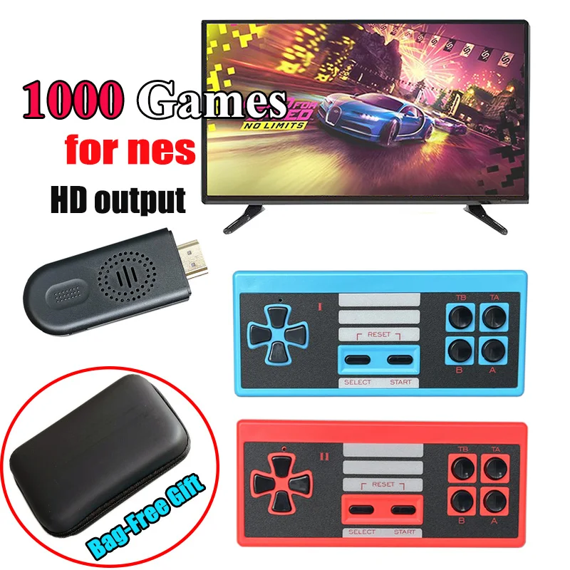 Game Stick HDMI-Compatible Mini Consola De Juegos With 1000 Jogos for Nes 8 Bit Retro Video Game Consoles Dual Wireless Gamepad
Game Stick HDMI-Compatible Mini Consola De Juegos With 1000 Jogos for Nes 8 Bit Retro Video Game Consoles Dual Wireless Gamepad