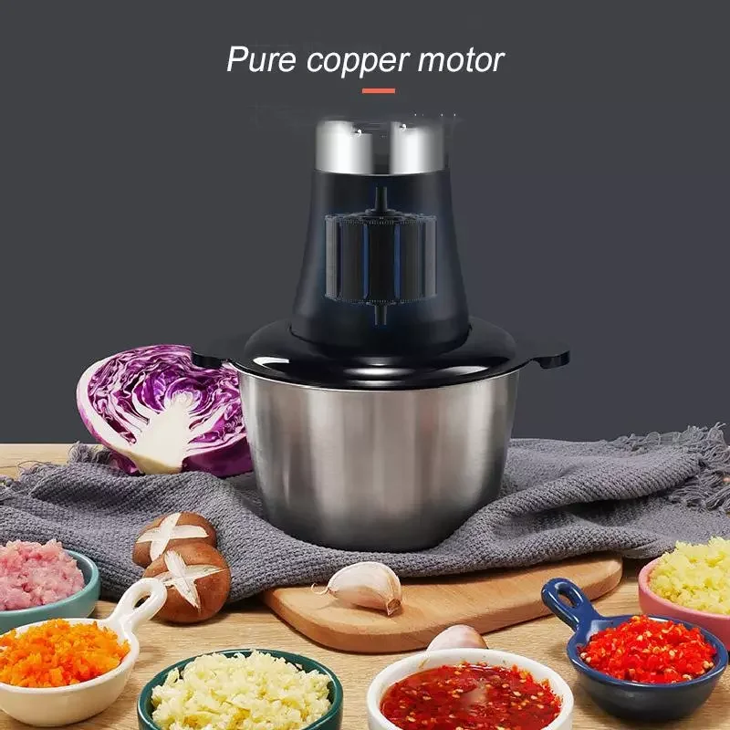 2L Stainless Steel Meat Grinder Speed Chopper Meat Grinder Household Automatic Mincing Machine Food Processor
2L Stainless Steel Meat Grinder Speed Chopper Meat Grinder Household Automatic Mincing Machine Food Processor