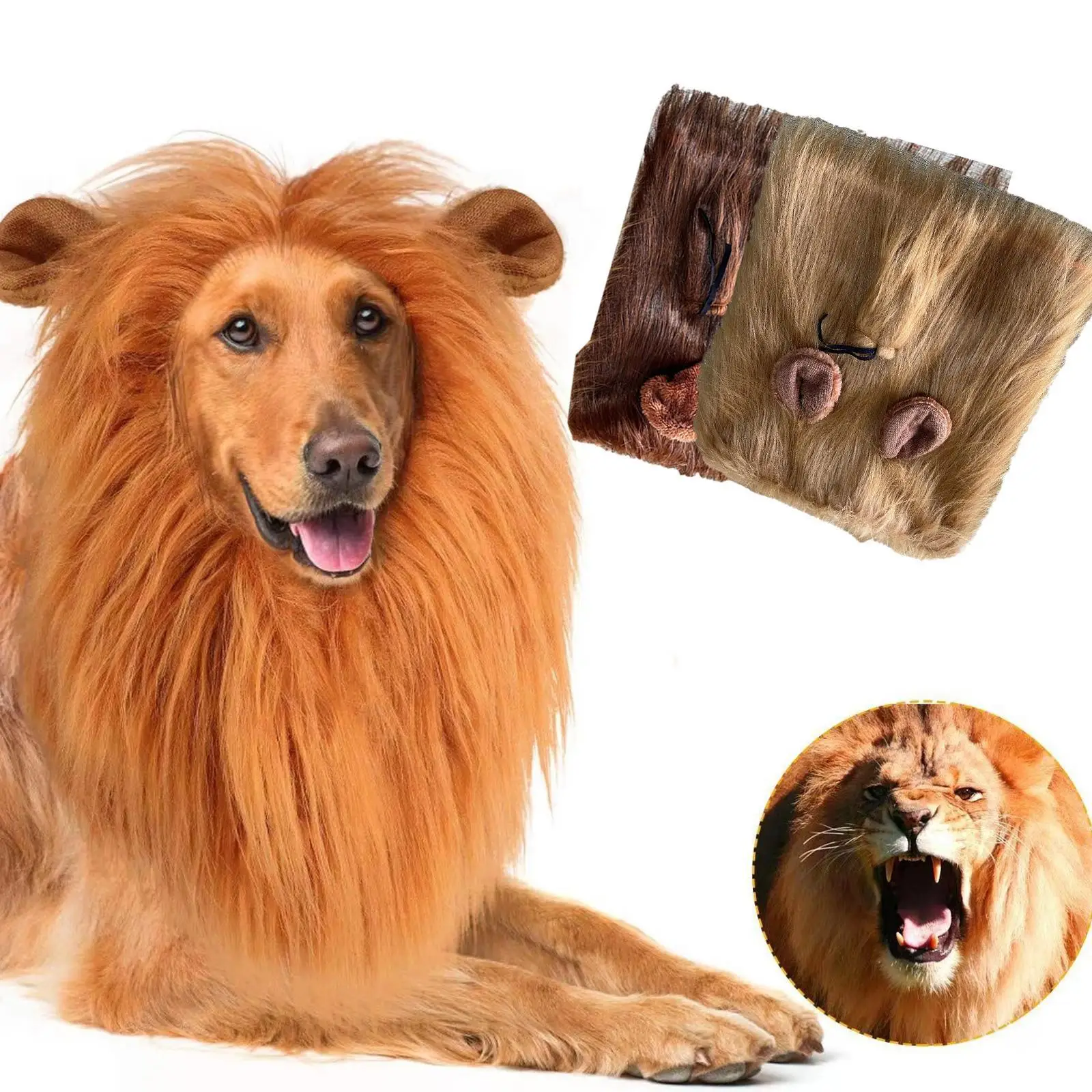 Pet Dog Cosplay Clothes Transfiguration Costume Lion Mane Winter Warm Pet Wig For Large Dog Holiday Party Handsome Set Products
Pet Dog Cosplay Clothes Transfiguration Costume Lion Mane Winter Warm Pet Wig For Large Dog Holiday Party Handsome Set Products
