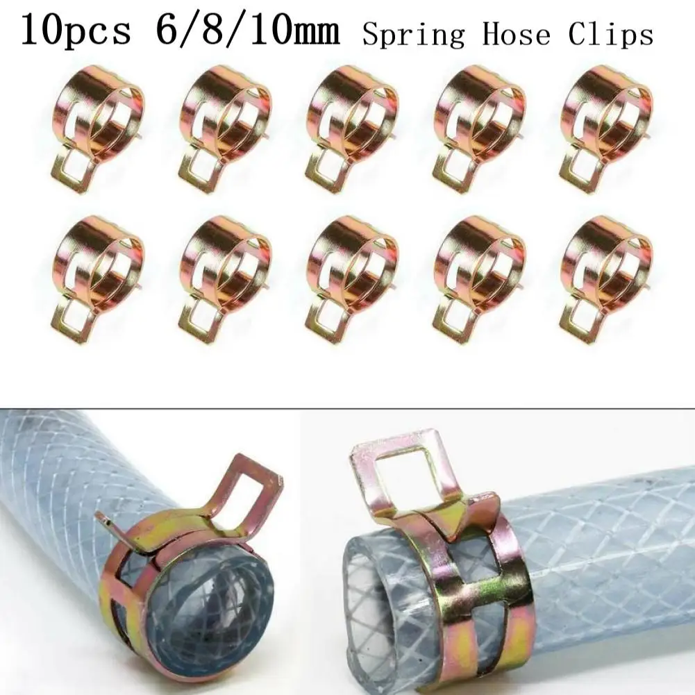 10Pcs Spring Fuel Hose Clip 6-10mm Stainless Steel Oil Water CPU Air Gas Pipe Tube Clamp Reusable Metal Fastener Worm Drive
10Pcs Spring Fuel Hose Clip 6-10mm Stainless Steel Oil Water CPU Air Gas Pipe Tube Clamp Reusable Metal Fastener Worm Drive