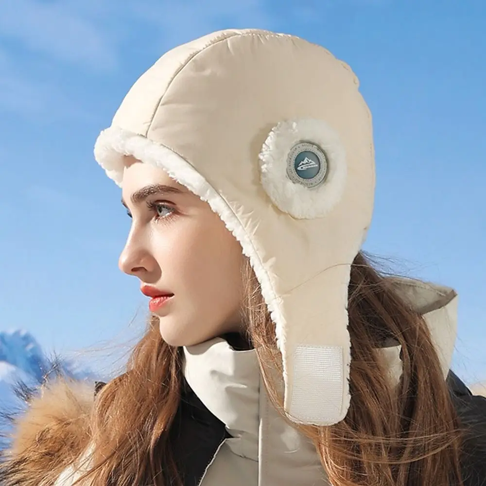 

Ветрозащитная модная дизайнерская Удобная Водонепроницаемая шапка с защитой ушей Корейская термошапка шапка-бомбер женская плюшевая шапка