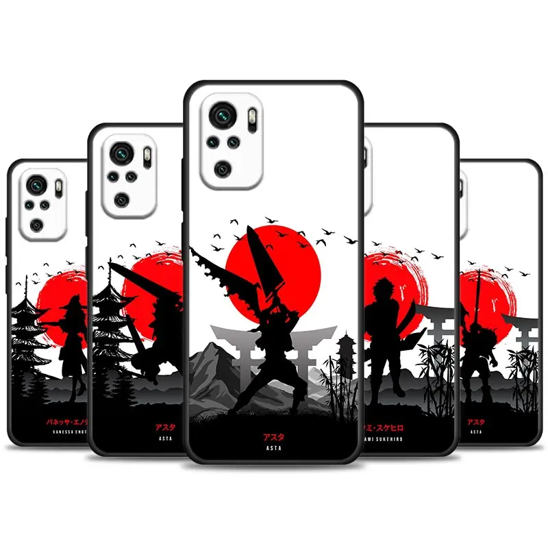 

Black Clover Anime Comic Phone Case For Redmi Note 10 11 11S 11E 7 8 8T 9 9S 9T Pro Plus 4G 5G Cover Fundas Coques Shell Capa