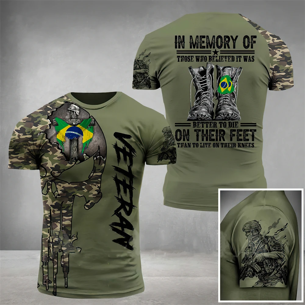 New 2022 Brazil Soldier - Army Veterans National Flag 3D Printed T Shirt Oversized Men's T Shirt Summer Short T Shirt Top
New 2022 Brazil Soldier - Army Veterans National Flag 3D Printed T Shirt Oversized Men's T Shirt Summer Short T Shirt Top