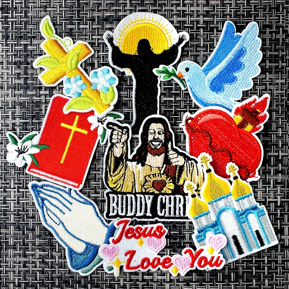 9Pcs/Lot Jesus I Love You Iron on Patches Cloth Embroidered Applique Sewing Clothes Apparel Accessories Decoration Patch Cross
9Pcs/Lot Jesus I Love You Iron on Patches Cloth Embroidered Applique Sewing Clothes Apparel Accessories Decoration Patch Cross