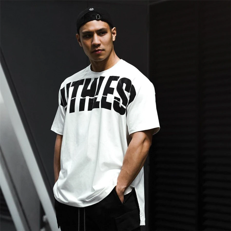 Summer Short Sleeve T-Shirt Men's Loose Gym Running Oversized Bodybuilding Sports T-Shirt Fitness hip hop clothing man
Summer Short Sleeve T-Shirt Men's Loose Gym Running Oversized Bodybuilding Sports T-Shirt Fitness hip hop clothing man