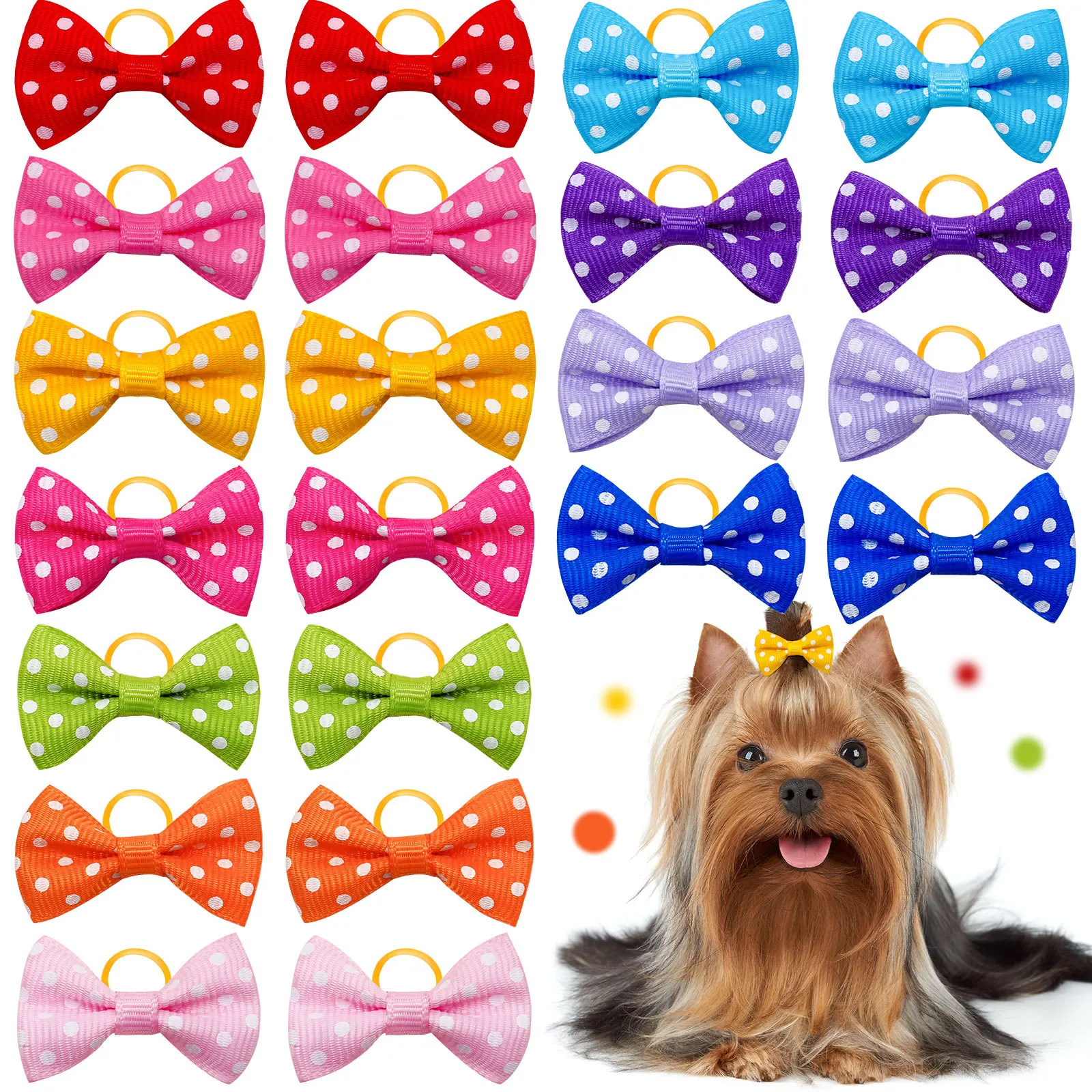 5pcs Mixed Color Polka Dot Bowknot Elastic Hair Band Dog Cat Head Flower Hair Rope Headwear Pet Supplies Puppy Accessories
5pcs Mixed Color Polka Dot Bowknot Elastic Hair Band Dog Cat Head Flower Hair Rope Headwear Pet Supplies Puppy Accessories