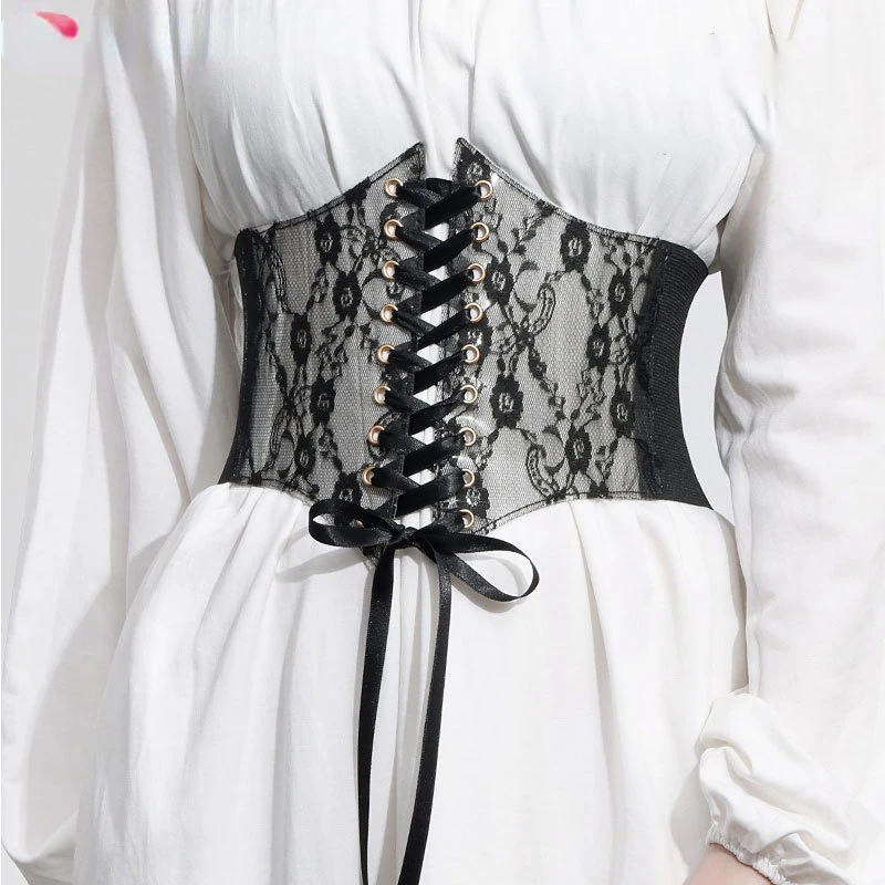 Fashion Women Waist Corset Flower Embroidery Elastic Waistband Black White Red Pink Wide Lace Slimming Body Belts Cummerbunds
Fashion Women Waist Corset Flower Embroidery Elastic Waistband Black White Red Pink Wide Lace Slimming Body Belts Cummerbunds
