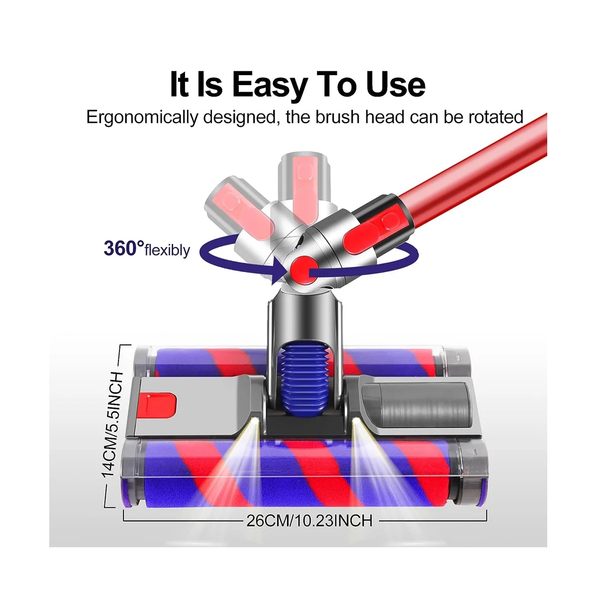 

Сменная головка для пылесоса Dyson V7 V8 V10 V11 V15, головка двигателя, головка для быстрого очищения, двойная роликовая щетка