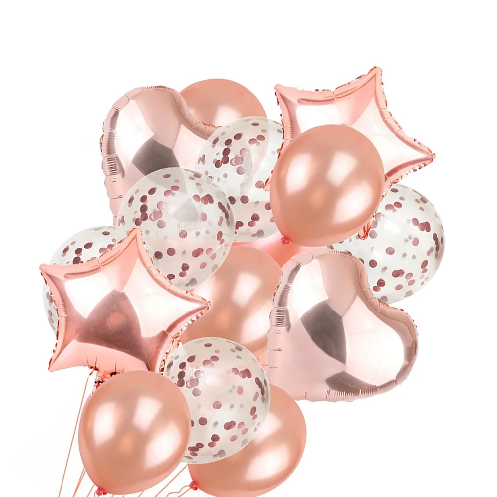 14pcs Rose Paillette Balloons Clear Balloons with Glitter Heart Shape Star Shape Ballons Party
14pcs Rose Paillette Balloons Clear Balloons with Glitter Heart Shape Star Shape Ballons Party