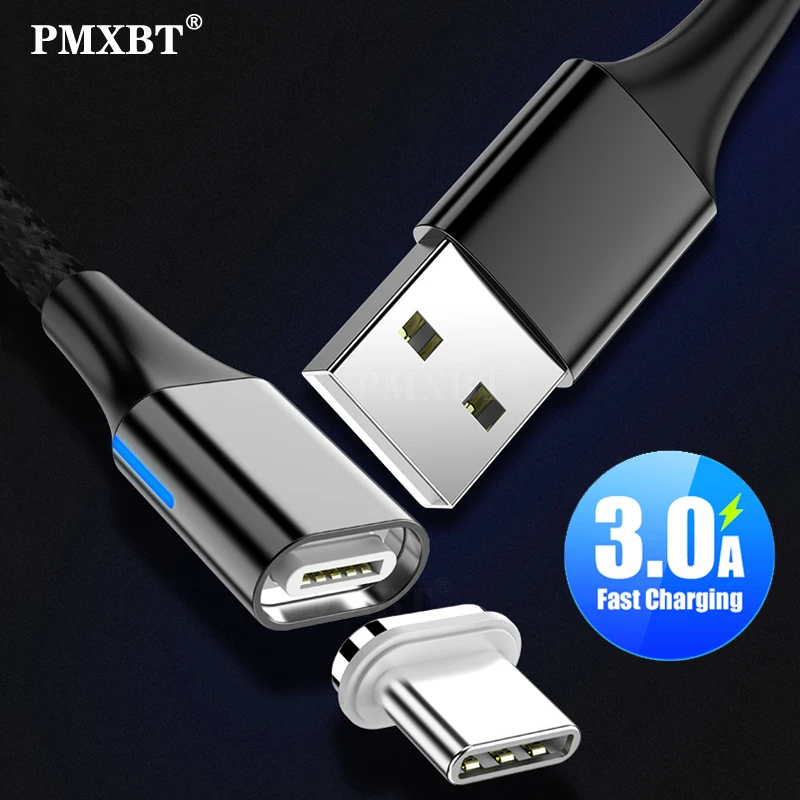 Magnetic Micro USB Type C Cable 3A Fast Charging LED Data Cord For iPhone 12 Pro Max Xiaomi Samsung S9 Mobile Phone Charge Cable
Magnetic Micro USB Type C Cable 3A Fast Charging LED Data Cord For iPhone 12 Pro Max Xiaomi Samsung S9 Mobile Phone Charge Cable