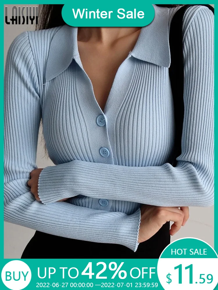 Autumn Sweaters Women Cardigans Button Korean Style Polo Neck Knitted Sweaters 2022 Casual Basic Slim Long Sleeve Skinny Top
Autumn Sweaters Women Cardigans Button Korean Style Polo Neck Knitted Sweaters 2022 Casual Basic Slim Long Sleeve Skinny Top
