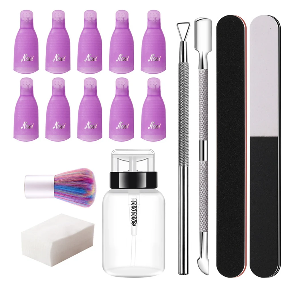 8 Pcs Nail Polish Remover Tool Set Professional Nail Polish Remover Kit Nail Remover Cotton Nail File Dead Skin Push Nail Brush
8 Pcs Nail Polish Remover Tool Set Professional Nail Polish Remover Kit Nail Remover Cotton Nail File Dead Skin Push Nail Brush