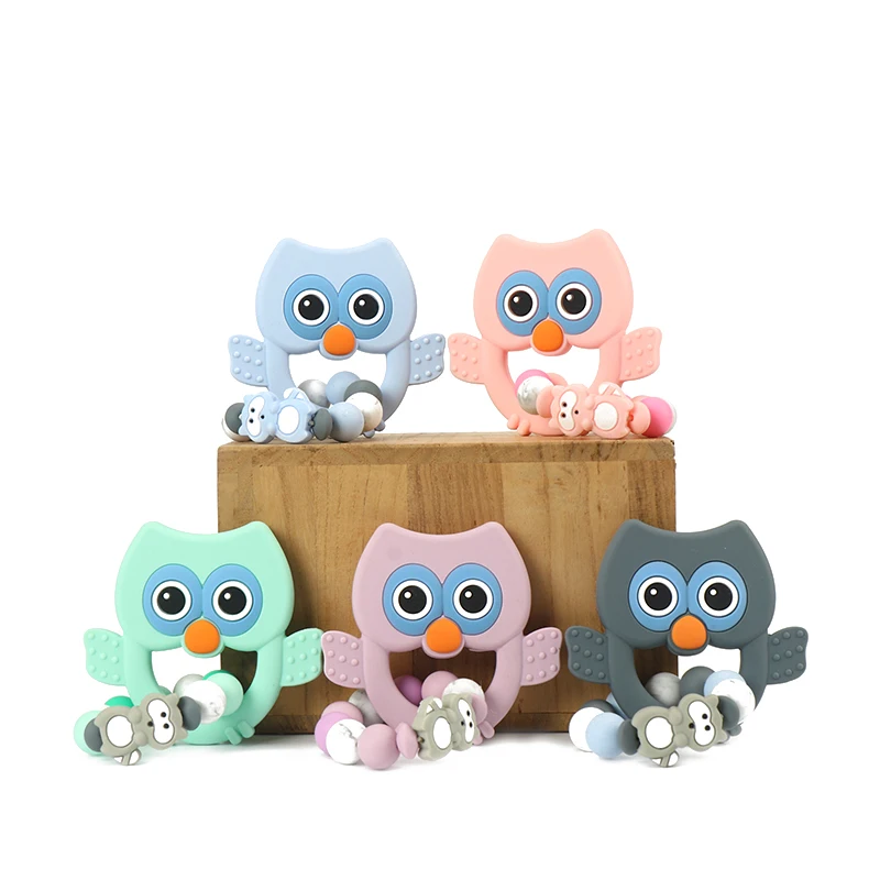 1Pcs 5 Color Cute Cartoon Owl Baby Teether Bracelet Food Grade Silicone Pendant Toys Tooth Nursing Gift Baby Teether Ring
1Pcs 5 Color Cute Cartoon Owl Baby Teether Bracelet Food Grade Silicone Pendant Toys Tooth Nursing Gift Baby Teether Ring