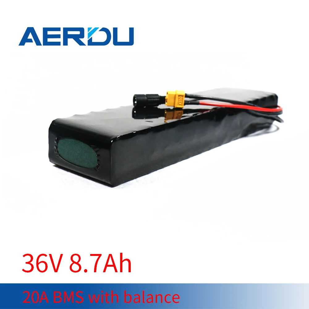 AERDU 36V 18650 10S3P Lithium Battery PACK Baterias Recargables Para Bicicletad with BMS Electric Vehicle 2900mAh Cells DC+XT60
AERDU 36V 18650 10S3P Lithium Battery PACK Baterias Recargables Para Bicicletad with BMS Electric Vehicle 2900mAh Cells DC+XT60